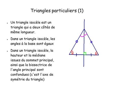 Triangles particuliers (1)
