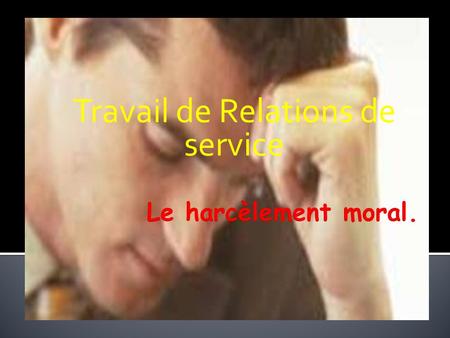 Travail de Relations de service