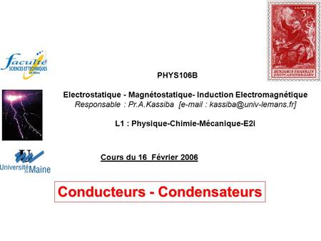 L1 : Physique-Chimie-Mécanique-E2i