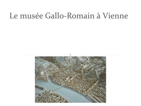 Le musée Gallo-Romain à Vienne