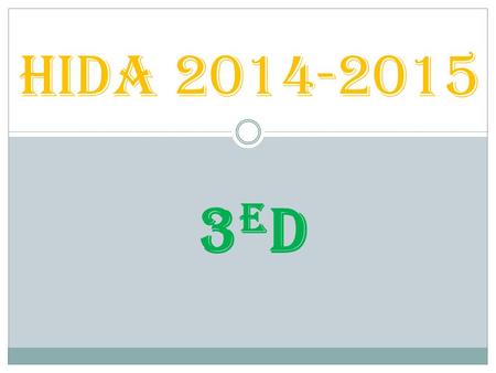 HIDA 2014-2015 3eD.