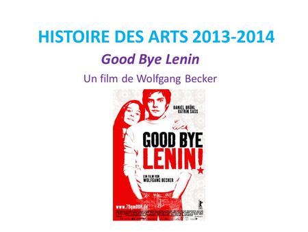 Un film de Wolfgang Becker