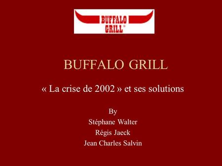 « La crise de 2002 » et ses solutions