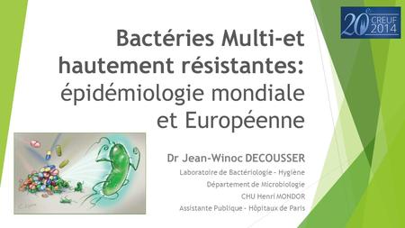 Dr Jean-Winoc DECOUSSER Laboratoire de Bactériologie – Hygiène