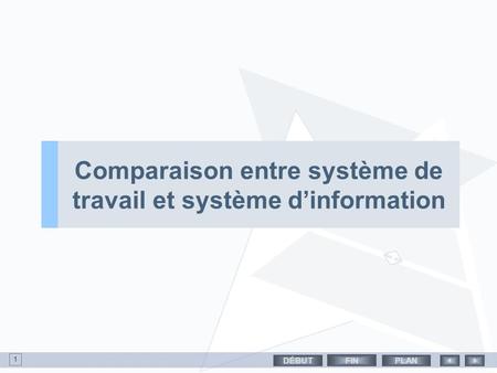 Comparaison entre système de travail et système d’information
