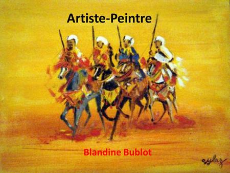 Artiste-Peintre Blandine Bublot.