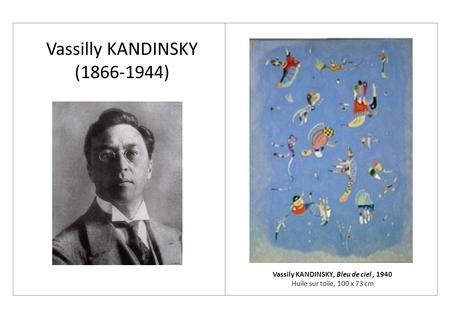 Vassily KANDINSKY, Bleu de ciel , 1940