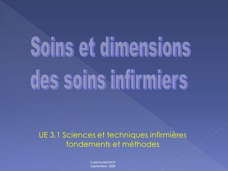 UE 3.1 Sciences et techniques infirmières fondements et méthodes