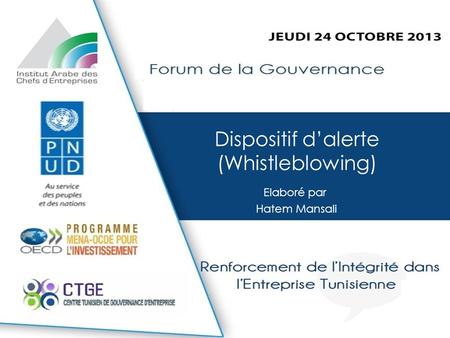 Dispositif d’alerte (Whistleblowing)