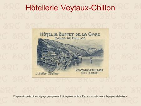 Hôtellerie Veytaux-Chillon Cliquer n’importe où sur la page pour passer à l’image suivante. « Esc » pour retourner à la page « Galeries ».