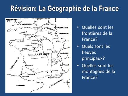 Révision: La Géographie de la France