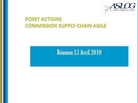 POINT ACTIONS COMMISSION SUPPLY CHAIN AGILE