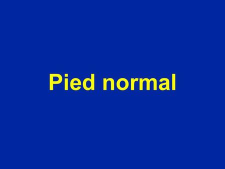 Pied normal.