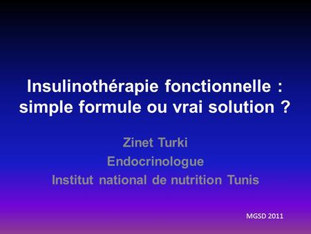 Insulinothérapie fonctionnelle : simple formule ou vrai solution ?