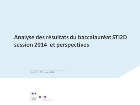Analyse des résultats du baccalauréat STI2D