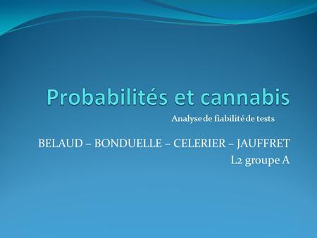 Probabilités et cannabis