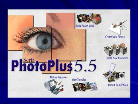 PhotoPlus 5.5 Traitement d’image Objectif terminal Au terme de ce module l’élève sera capable de traiter une image par le langage informatique. Objectifs.