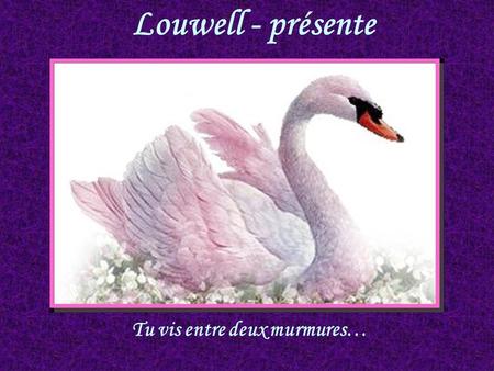 Louwell - présente Tu vis entre deux murmures…