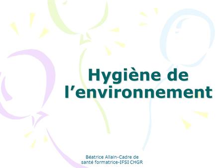 Hygiène de l’environnement