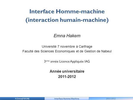Interface Homme-machine (interaction humain-machine)