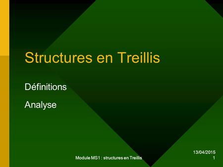Structures en Treillis