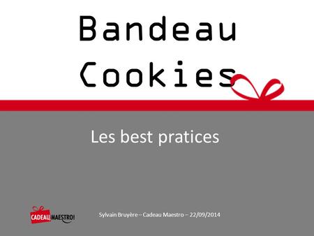 Bandeau Cookies Les best pratices Sylvain Bruyère – Cadeau Maestro – 22/09/2014.