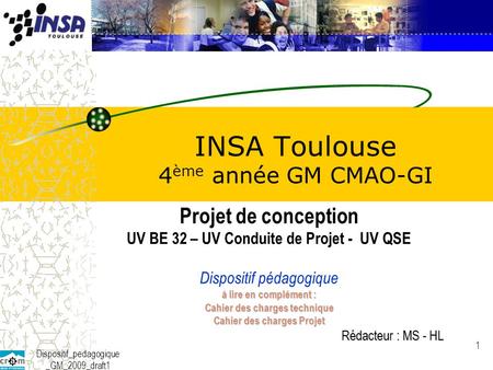 INSA Toulouse 4ème année GM CMAO-GI
