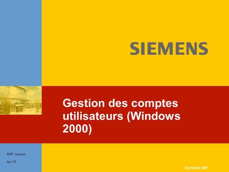 Gestion des comptes utilisateurs (Windows 2000)