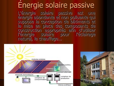 Énergie solaire passive