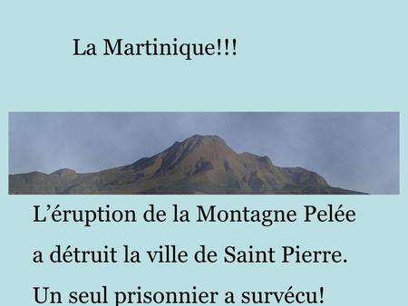 La Martinique!!! L’éruption de la Montagne Pelée