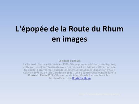 L'épopée de la Route du Rhum en images