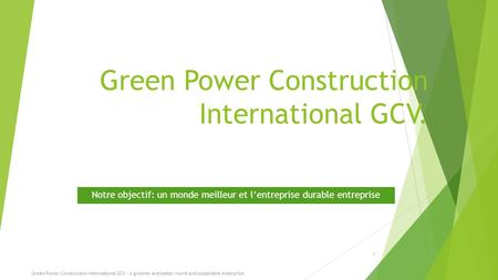 Green Power Construction International GCV.