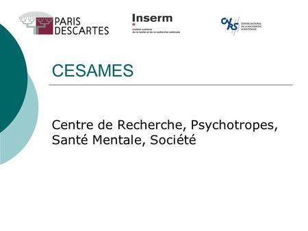 Centre de Recherche, Psychotropes, Santé Mentale, Société