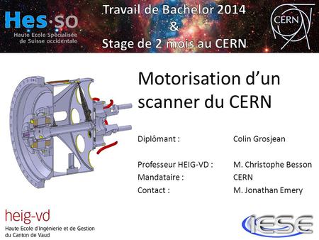 Motorisation d’un scanner du CERN