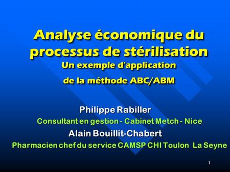 Philippe Rabiller Consultant en gestion - Cabinet Metch - Nice