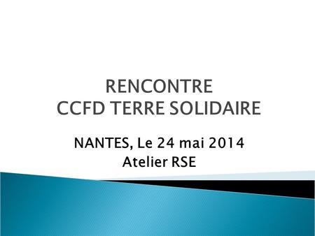 RENCONTRE CCFD TERRE SOLIDAIRE