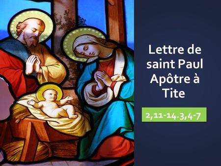 Lettre de saint Paul Apôtre à Tite