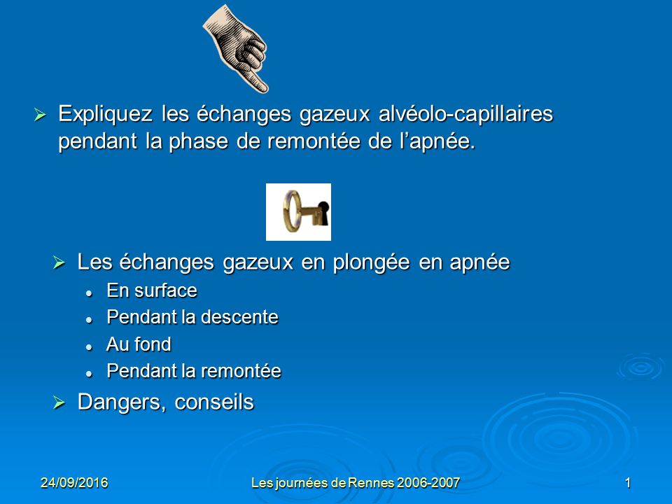 24/09/2016 Les journées de Rennes  Expliquez les échanges gazeux 