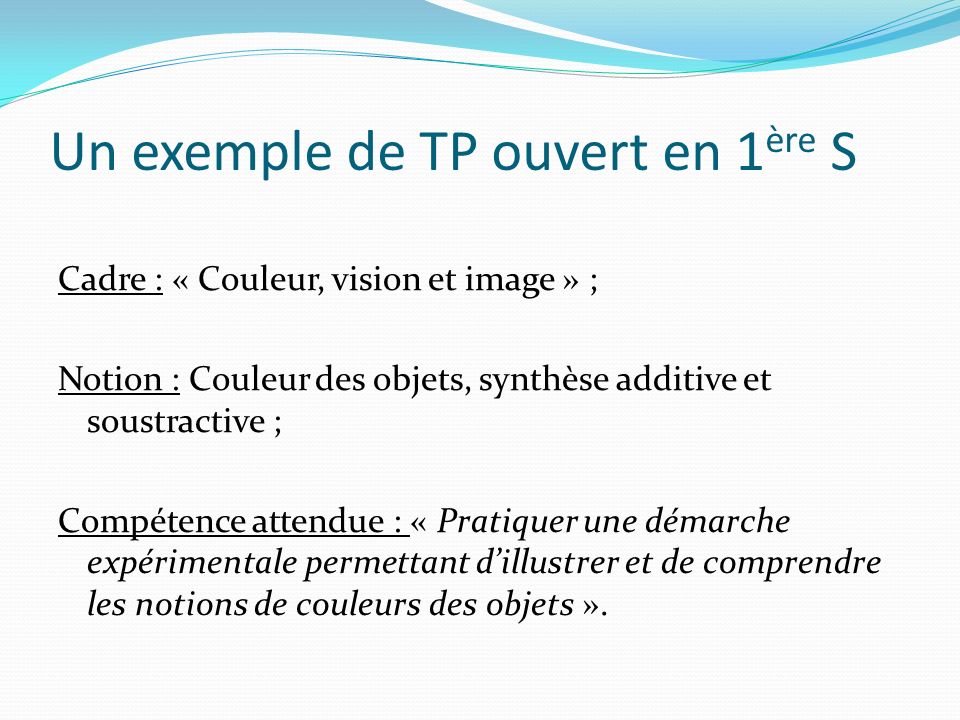 Un Exemple De Tp Ouvert En 1ere S Ppt Telecharger