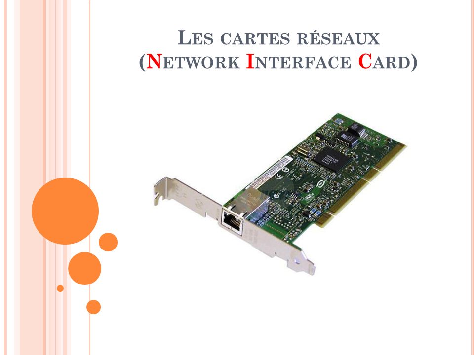 Les cartes réseaux (Network Interface Card) - ppt télécharger