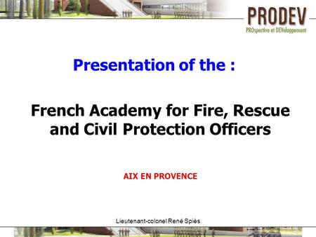 French Academy for Fire, Rescue and Civil Protection Officers