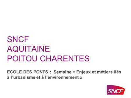 SNCF AQUITAINE POITOU CHARENTES