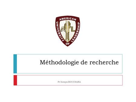 Méthodologie de recherche