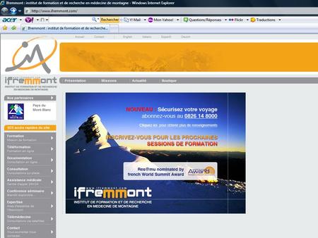 IFREMMONT. Programme européen transfrontalier IFREMMONT FranceItalieMEDMONT.