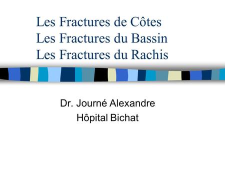 Les Fractures de Côtes Les Fractures du Bassin Les Fractures du Rachis