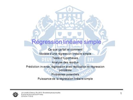 Régression linéaire simple