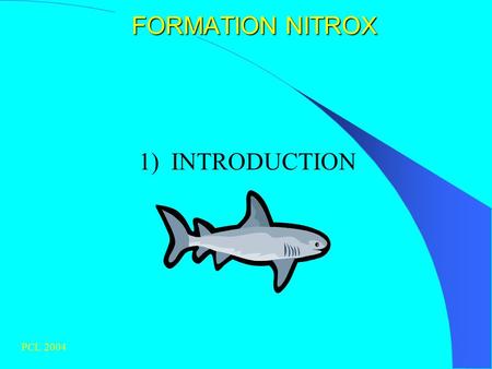 FORMATION NITROX 1) INTRODUCTION PCL 2004.
