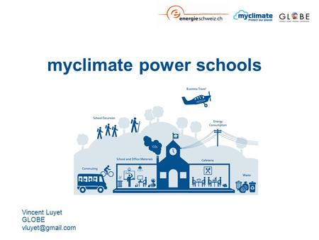 Ein Gemeinschaftsprojekt von: myclimate power schools Vincent Luyet GLOBE