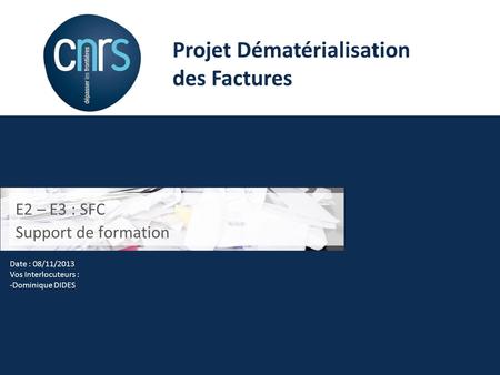 Projet Dématérialisation des Factures