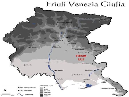 FORUM IULII. GEOGRAPHIE Cividale se trouve au pieds des collines de l'est du Frioûl, sur les rives de la rivière Natisone, à 17 km de Udine, sur la route.